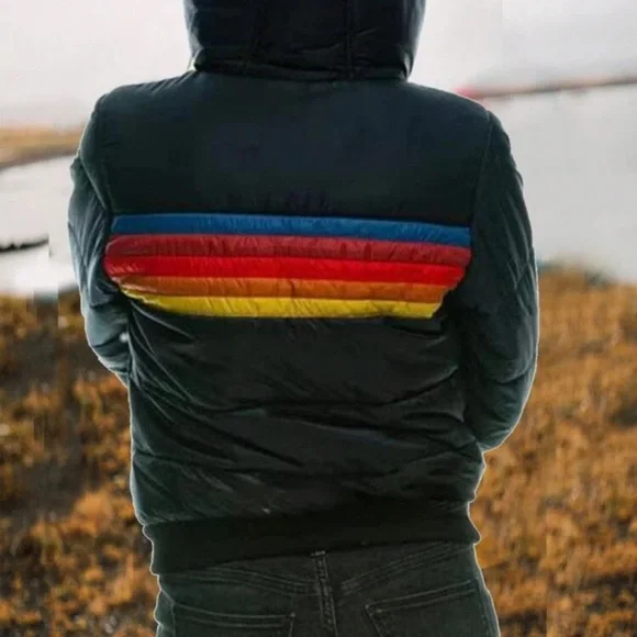 Colorful 5 Stripe Women's Jacket - Picture 3 of 9